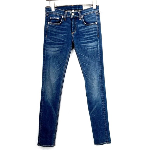 Rag & Bone Blue Dark Wash Denim Jeans Size 24 - Picture 1 of 5